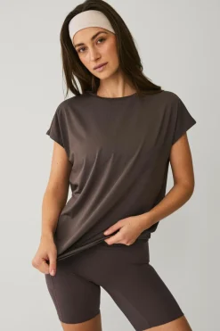 Ellos STUDIO Træningstop Loose Top Core Brun Clearance