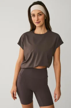 Ellos STUDIO Træningstop Loose Top Core Brun Clearance