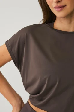 Ellos STUDIO Træningstop Loose Top Core Brun Clearance