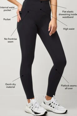 Ellos STUDIO Træningstights Hip Pocket Core Sort New