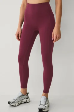 Ellos STUDIO Træningstights Hip Pocket Core Vinrød