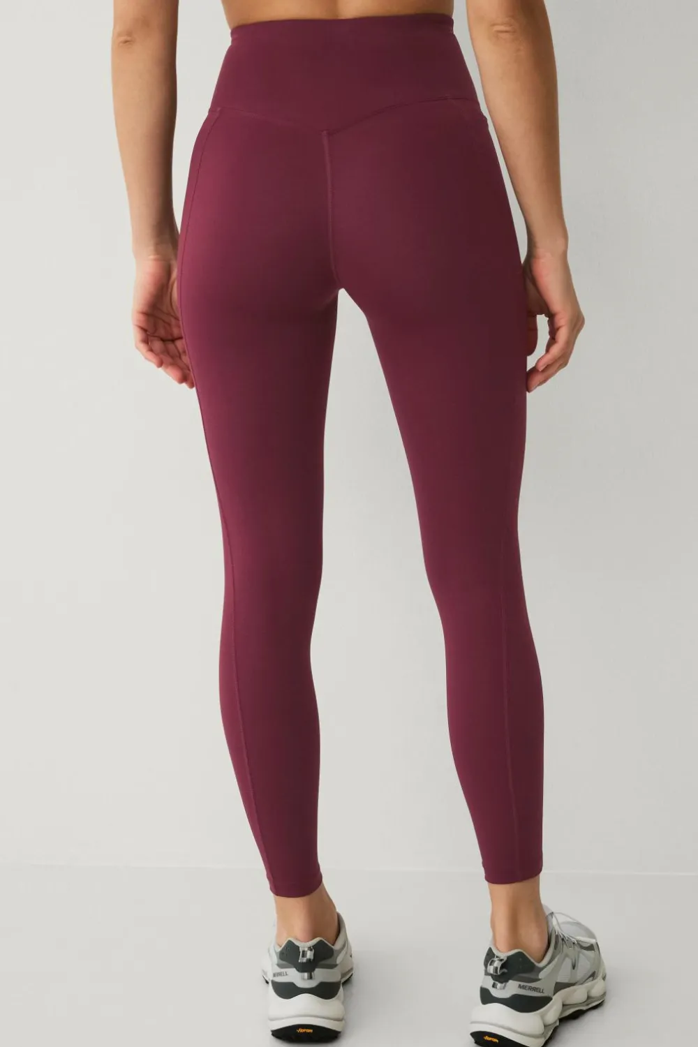 Ellos STUDIO Træningstights Hip Pocket Core Vinrød