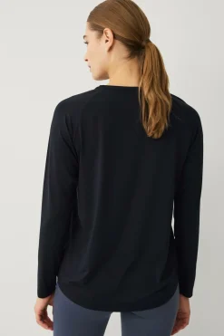Ellos STUDIO Træningstop Loose Top Core LS sort Clearance