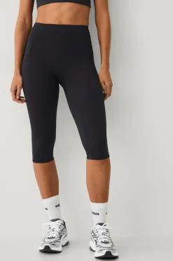 Ellos Træningstøj|Træningstøj>STUDIO Træningstights Capri Tights Flat Front Core Sort