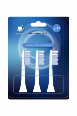 Emerio 3 stk børstehoveder i Dupont-børstehår Hvid Sale