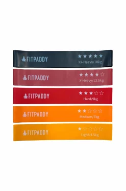 FITPADDY Træningsredskaber & Udstyr|Træningsredskaber & Udstyr>Elastikbånd - sæt med 5 stk. No color