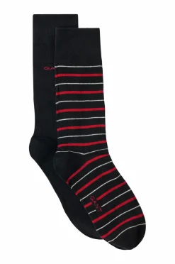 Gant Socks Multi Stripe Socks 2-Pack Gift Box Black Clearance