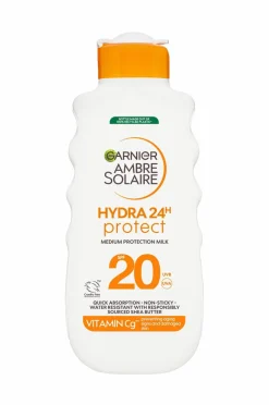 Garnier Ambre Solaire Hydra 24 Timer Protect Sun Protecting Milk SPF20 For Normal Skin 175 Ml No Color New