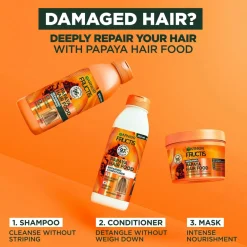Garnier Fructis Hair Food Papaya Shampoo For Damaged Hair 350 Ml No Color Online