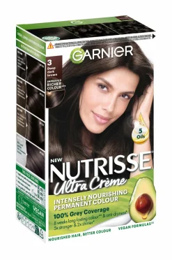 Garnier Hårfarve>Nutrisse Ultra Créme 3 Deep Dark Brown