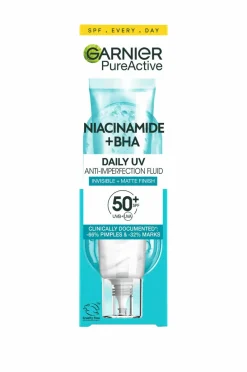 Garnier Kropspleje|Kropspleje>Pureactive Salicylic Anti-Imperfection Daily UV Fluid SPF50+ For Impure Skin 40 Ml No Color