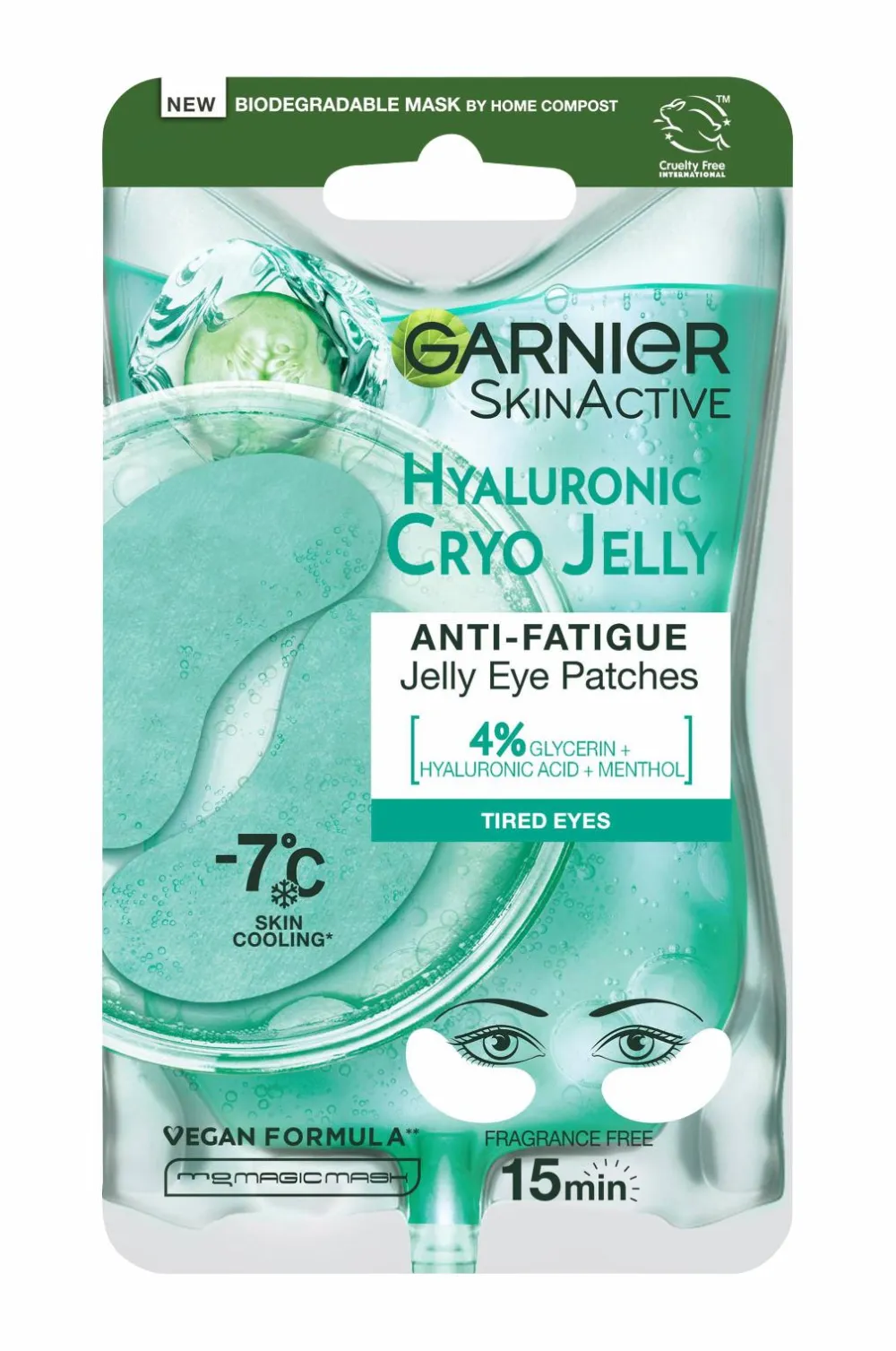 Garnier Ansigtspleje|Ansigtspleje>Skinactive Hyaluronic Cryo Jelly Eye Patches For Tired Eyes No Color