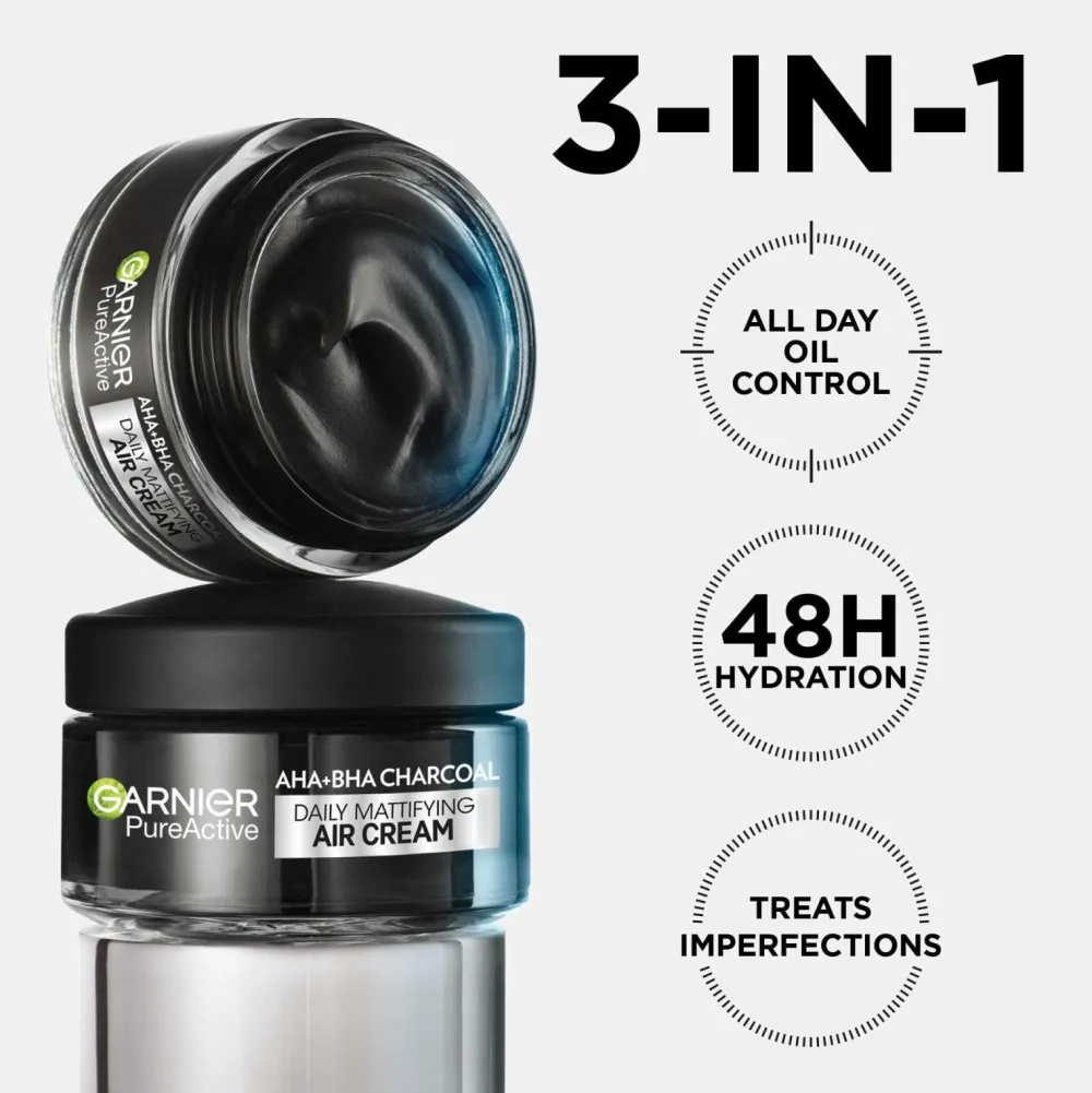 Garnier Skinactive Pureactive Daily Mattifying Air Cream For Impure Skin 50 Ml No Color Online