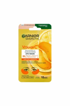 Garnier Skinactive Vitamin C* Brightening & Glow Boosting Eye Sheet Mask For Dark , Dull Undereyes No Color