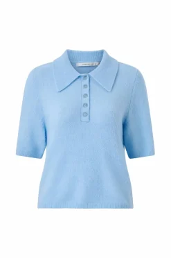 Gestuz Pullover GZalpha ss Polo Centaurea mélange Outlet