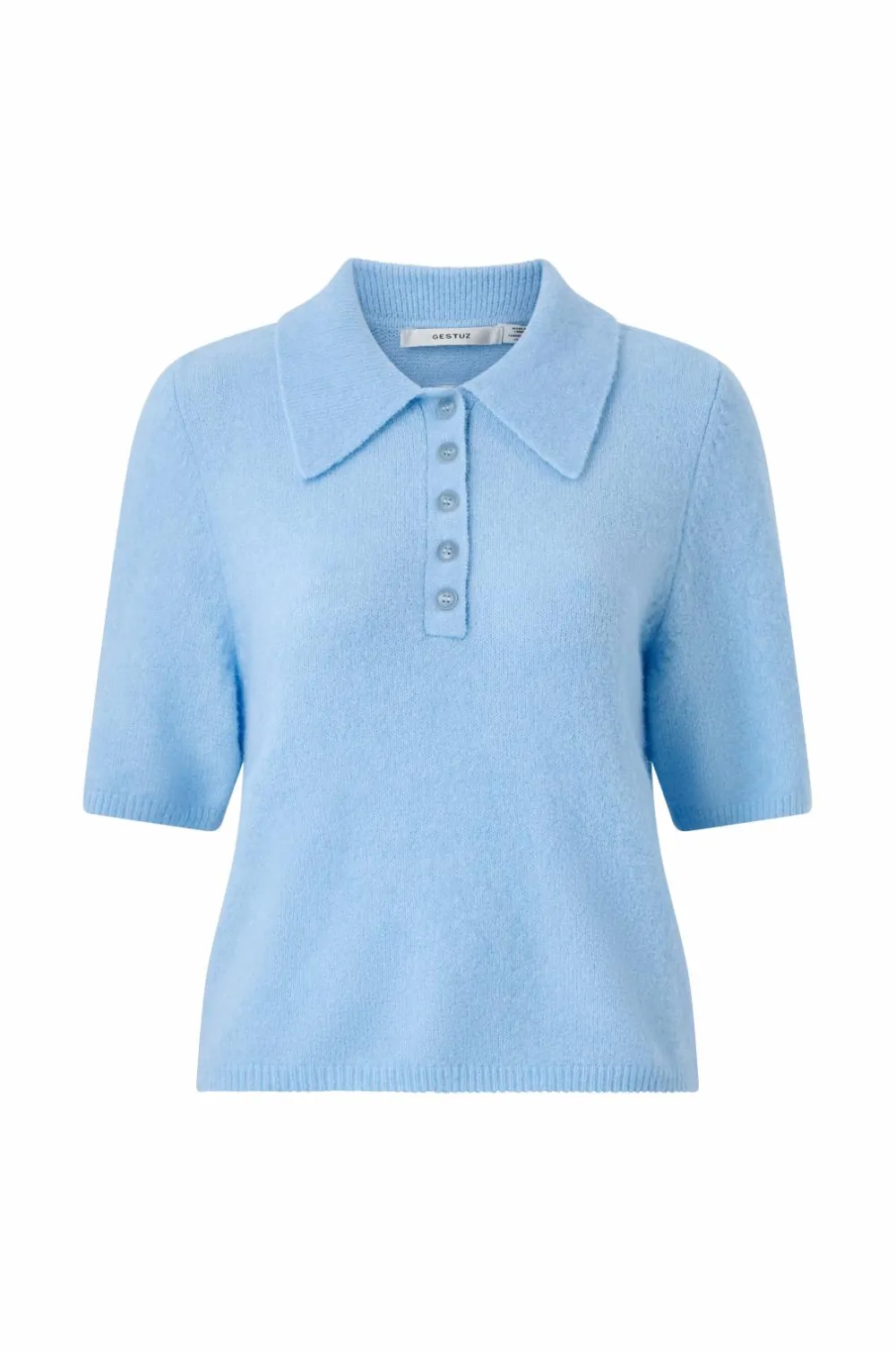 Gestuz Pullover GZalpha ss Polo Centaurea mélange Outlet