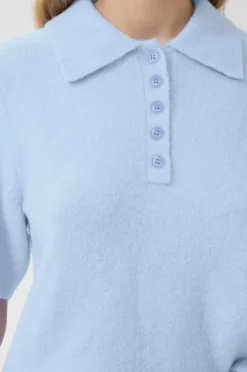 Gestuz Pullover GZalpha ss Polo Centaurea mélange Outlet