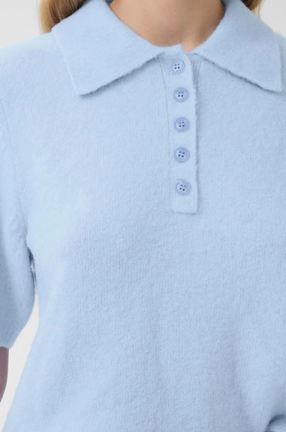 Gestuz Pullover GZalpha ss Polo Centaurea mélange Outlet