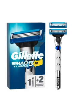 Gillette Barbering|Barbering>Barberkniv Mach3 Turbo med 2 barberingsbadekar No color