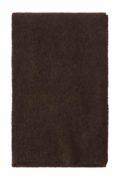 Gina Tricot Halstørklæde Rib Knitted Scarf Chocolate brown (7085) Discount