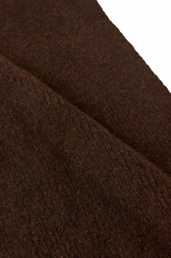 Gina Tricot Halstørklæde Rib Knitted Scarf Chocolate brown (7085) Discount