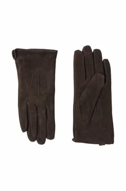 Gina Tricot Handsker & Vanter>Handsker Suede Leather Dark brown (7180)