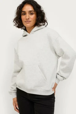 Gina Tricot Hættetrøje Iconic hoodie Lt grey melange Discount