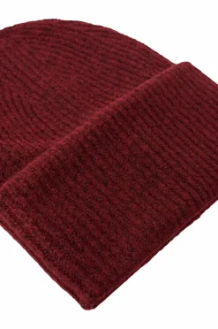 Gina Tricot Hue Rib Beanie Burgundy (4670) Online