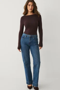 Gina Tricot Jeans>Jeans Scandi Straight Blue