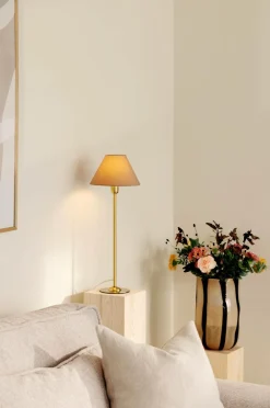 Globen Lighting Bordlampe Base Iris 45 Børstet messing Sale