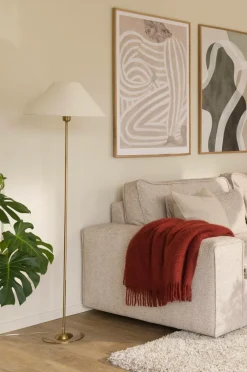 Globen Lighting Gulvlamper>Gulvlampe base Iris Børstet messing