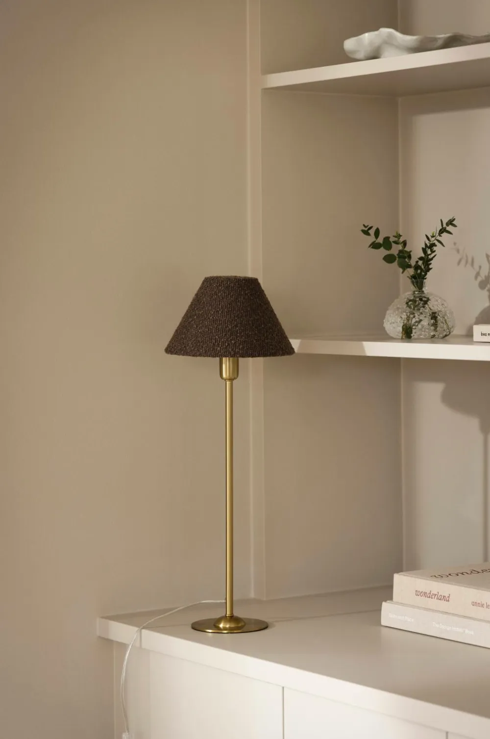 Globen Lighting Lampeskærme>Lampeskærm Iris 20 Mokka bouclé