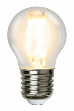 Globen Lighting Lyskilder>Ljuskälla E27 LED Filament Glob 45 mm, 4,2W Klar