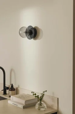 Globen Lighting Væglamper>Væglampe/Plafond Art Deco IP44 Black/smoke