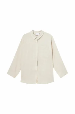 Grunt Skjorter>Skjorte Latti LS Linen Shirt Sand
