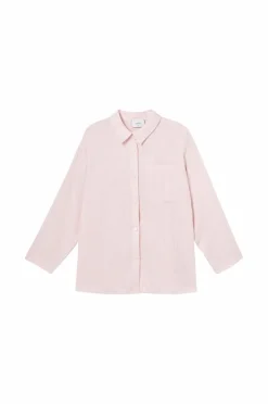 Grunt Skjorter>Skjorte Latti LS Linen Shirt Light red