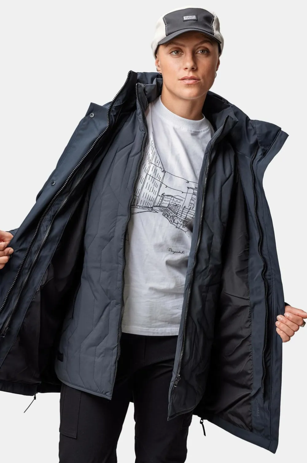 Halti Overtøj|Overtøj>Parka Synkas 3in1 Drymaxx Black
