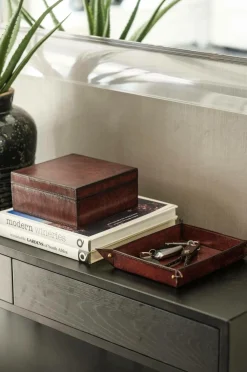 Halvor Bakke Småopbevaring>Opbevaringsboks i læder med låg Brun