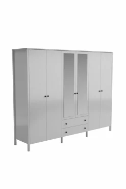 Hanah Home Garderobe Selena Struktur af hvidt træ Hot