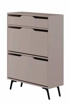 Hanah Home Entrémøbler>Skoskab Chara Lys mokka/sort