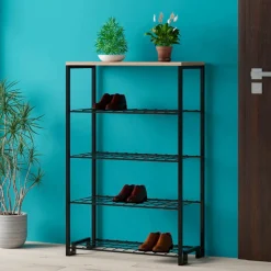 Hanah Home Entrémøbler>Skoskab Fia Atlantic Pine/Sort