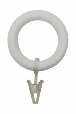 Hasta Gardintilbehør>Gardinring træ 55 mm Hvid
