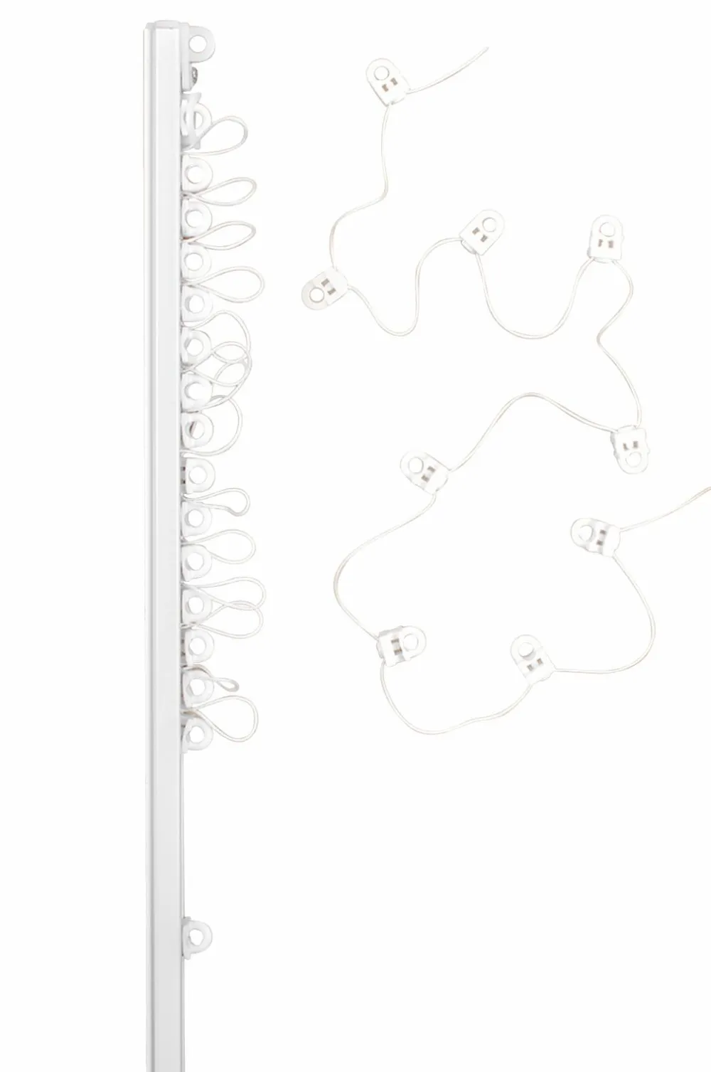 Hasta Gardinskinne U Wave 250 cm Hvid New