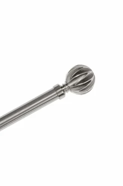 Hasta Gardintilbehør>Gardinstangssæt Ylva 160-300 cm Sølvfarvet