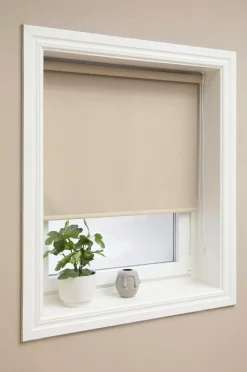 Hasta Rullegardiner|Mørklægningsgardiner>Mørklægningsrullegardin i tekstil højde 185 cm Beige