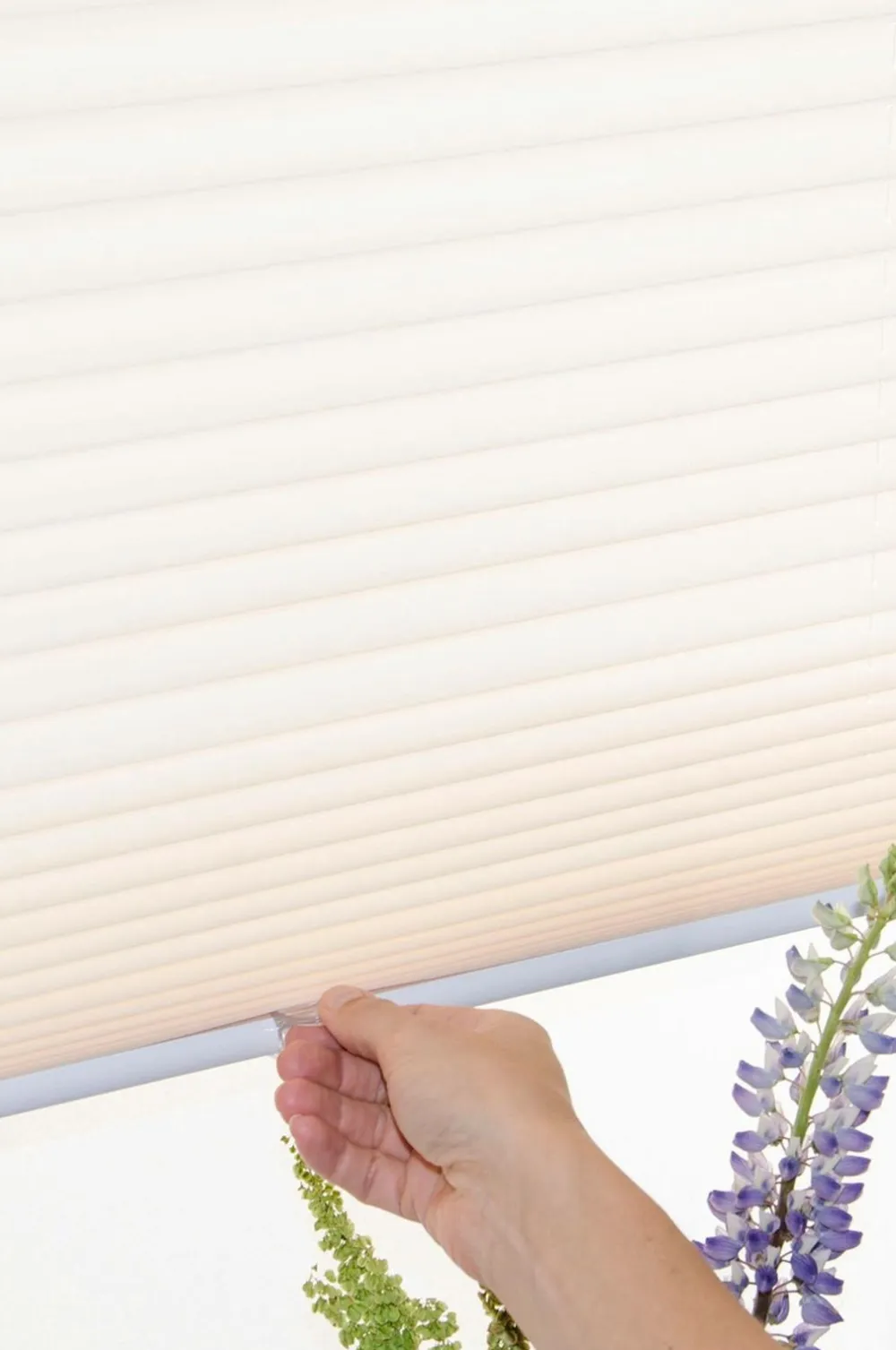 Hasta Plisségardin Elevate Hvid Clearance