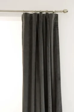 Hasta Smuk gardinlængde i velour Mørkegrå