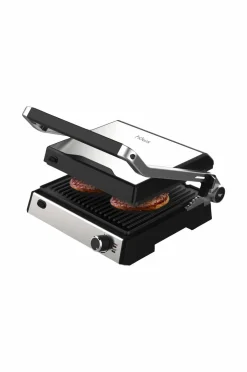 Haws Hâws CG2000 Møn Proff Bordgrill / Panini Grill 2000W Ilag Sølvfarvet