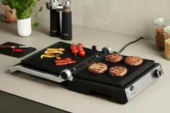 Haws Hâws CG2000 Møn Proff Bordgrill / Panini Grill 2000W Ilag Sølvfarvet