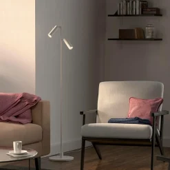 Herstal Gulvlamper>Gulvlampe Pipeline dobbelt Mattvit